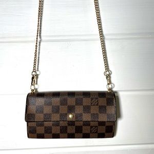 💯 AUTH Louis Vuitton Damier ebene Sarah WOC